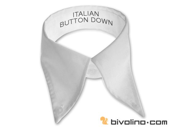 Italian button down collar. 